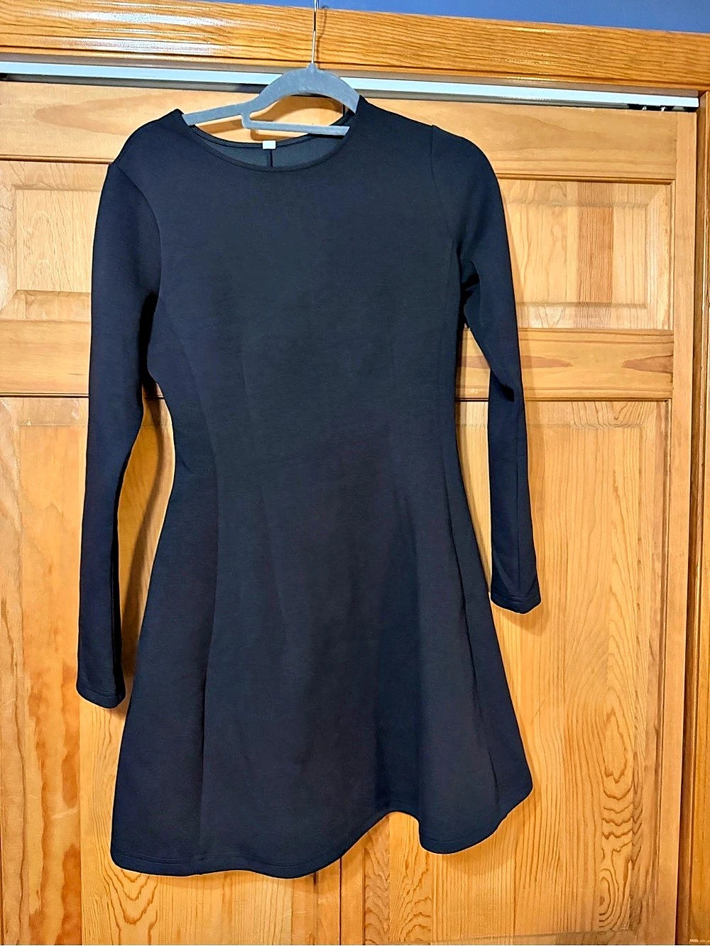 PrettyGarden Long Sleeve Mini Dress in Black Size Medium NWT